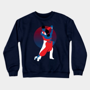 Tango Dancers Graphic Design Crewneck Sweatshirt